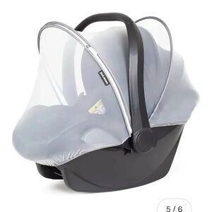 Beberoad Love Mosquito Net Universal Car Seat Tent Cover with 2-Way Zipper White